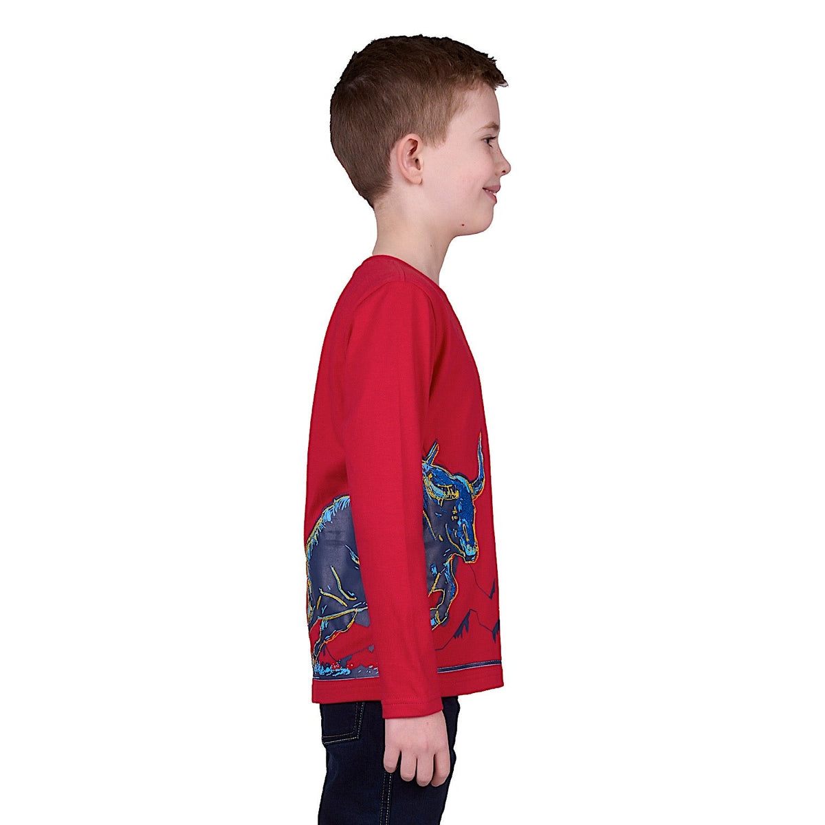 Thomas Cook Boy’s Charge Long Sleeve Tee - Red