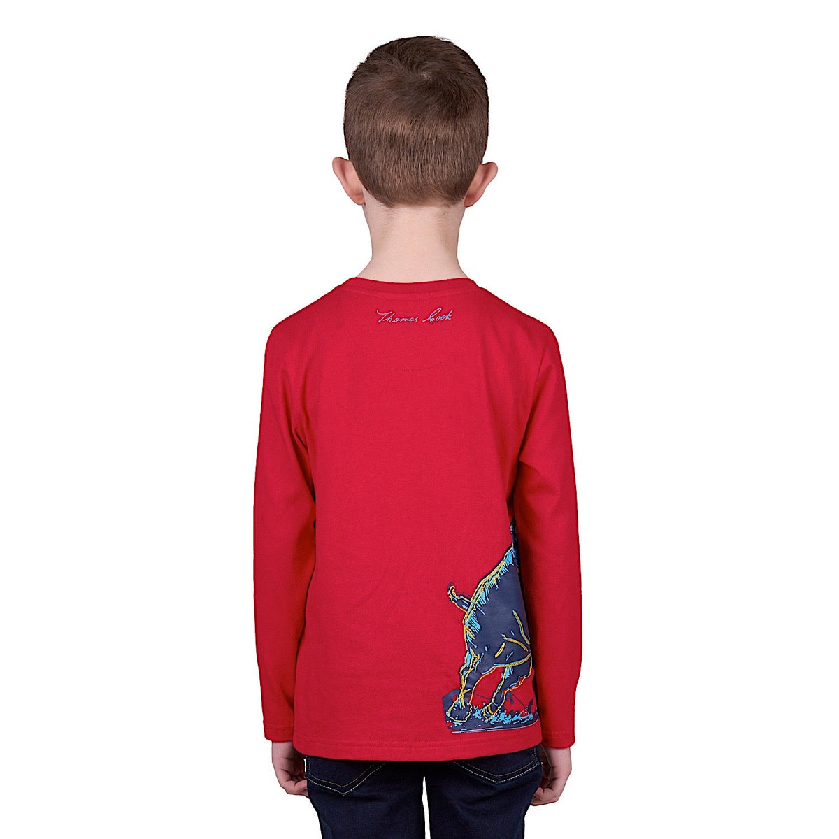 Thomas Cook Boy’s Charge Long Sleeve Tee - Red