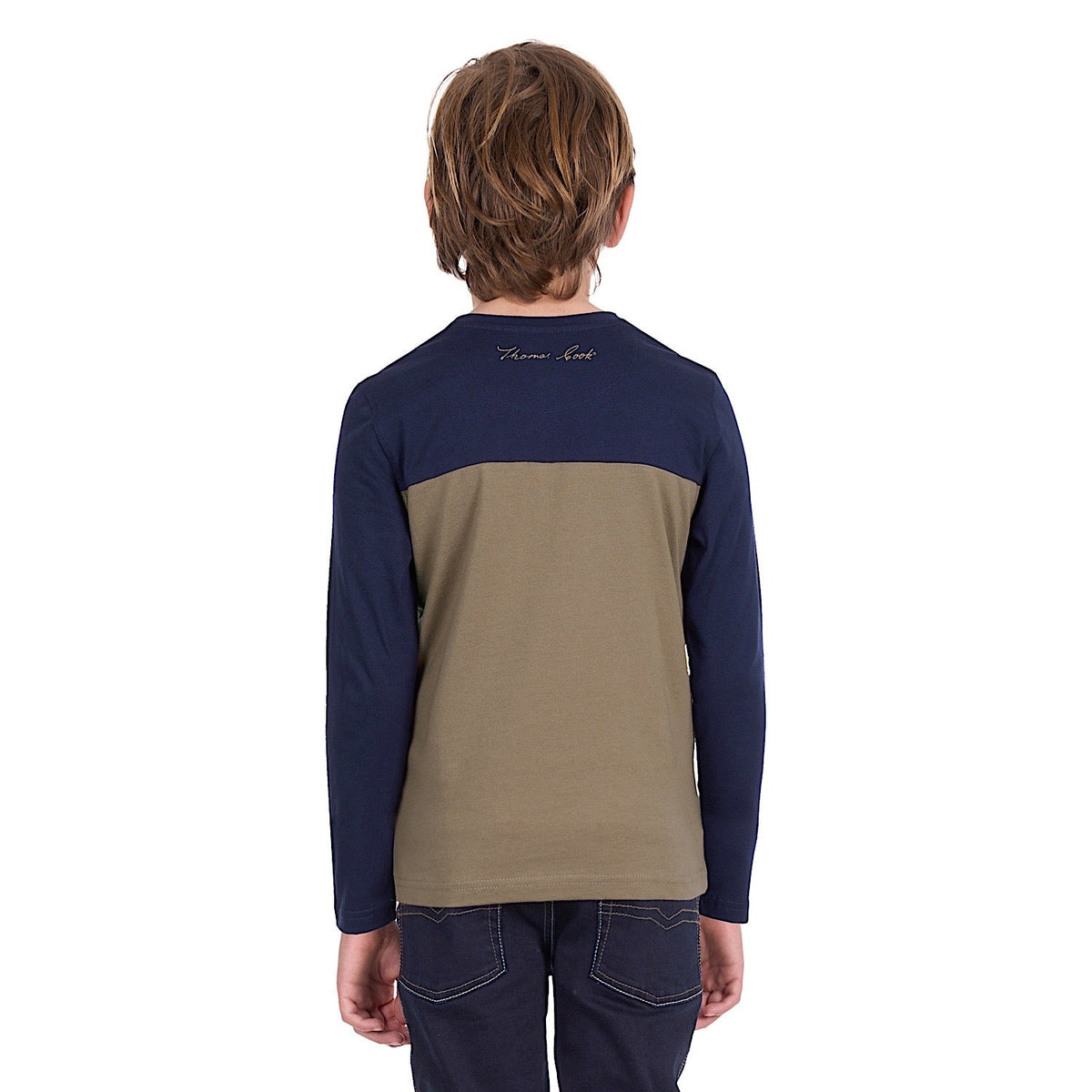 Thomas Cook Boy’s Karl Henley Long Sleeve Tee - Navy / Tan