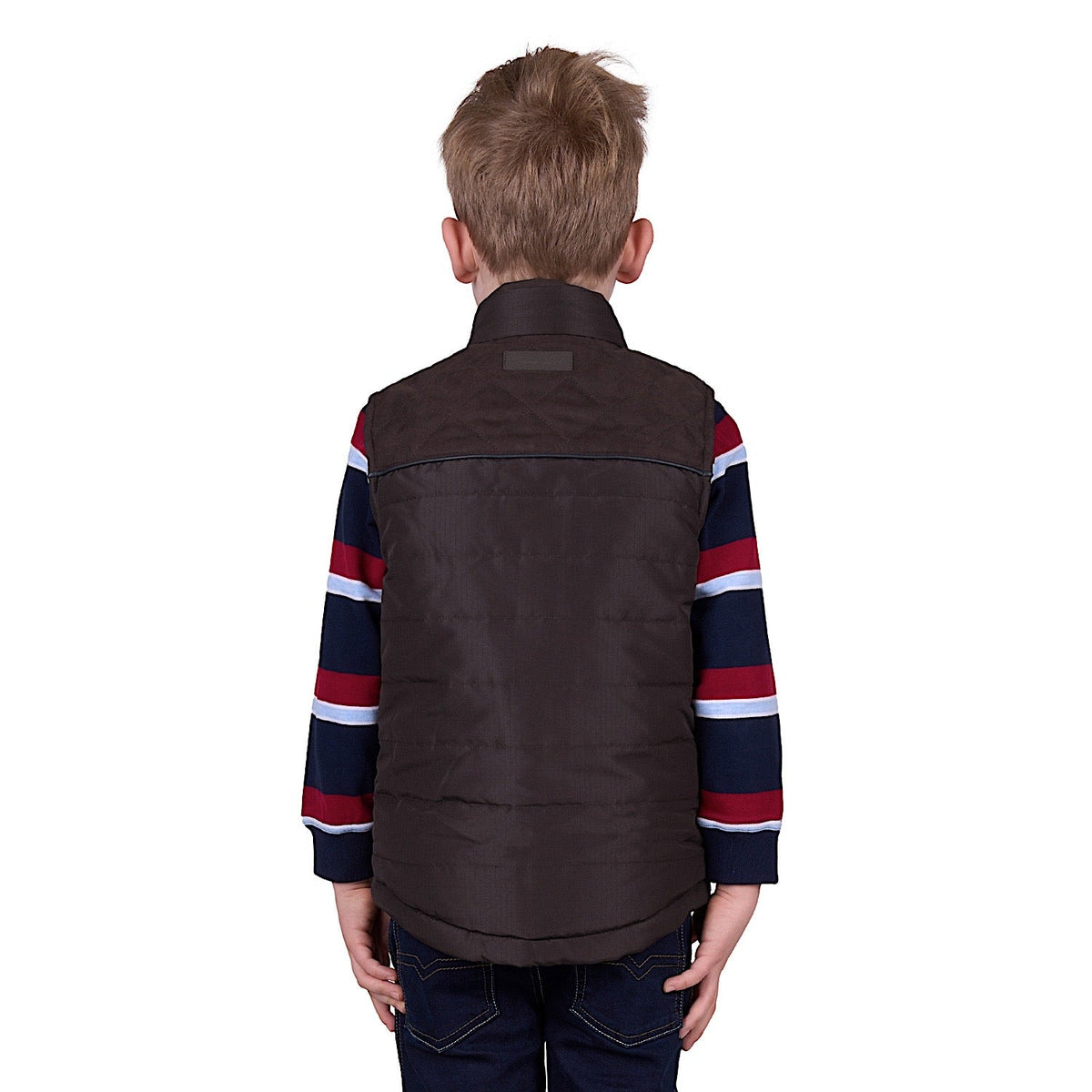 Thomas Cook Boy’s Nathan Reversible Vest - Dark Brown/Navy