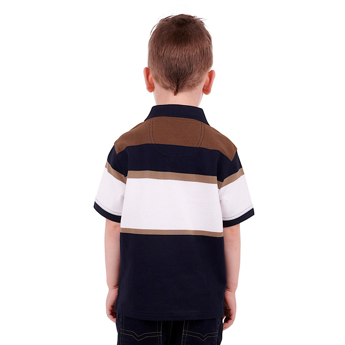 Thomas Cook Boys Newman S/S Polo Navy/Dark Tan
