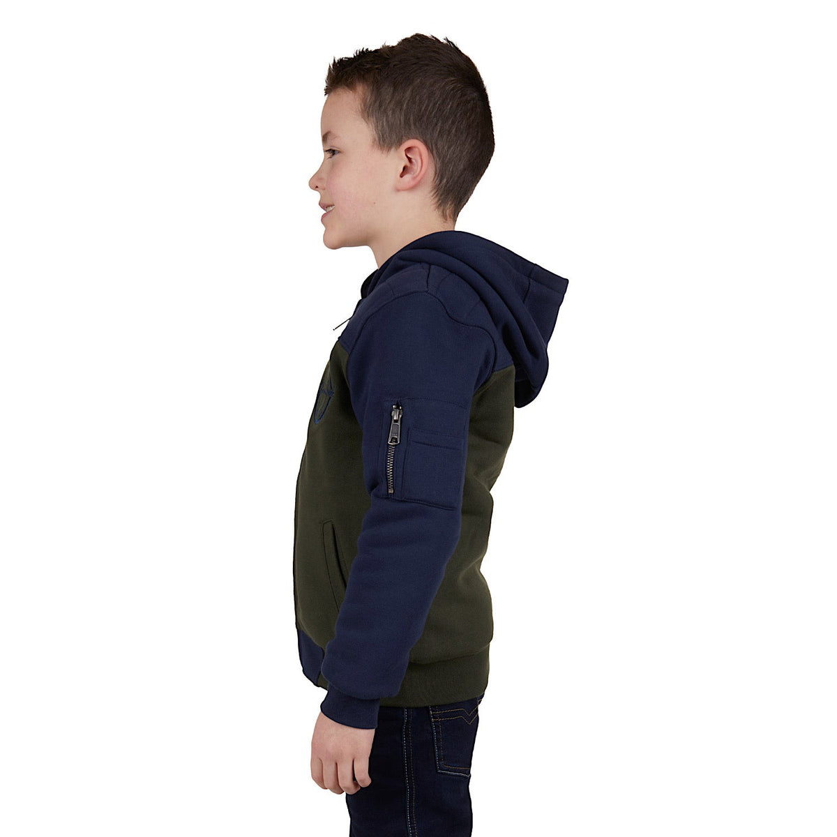 Thomas Cook Boys Original Zip Up Hoodie Navy/Green