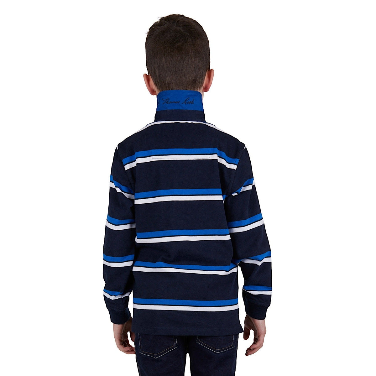 Thomas Cook Boys Pioneer Stripe Rugby Navy/Royal