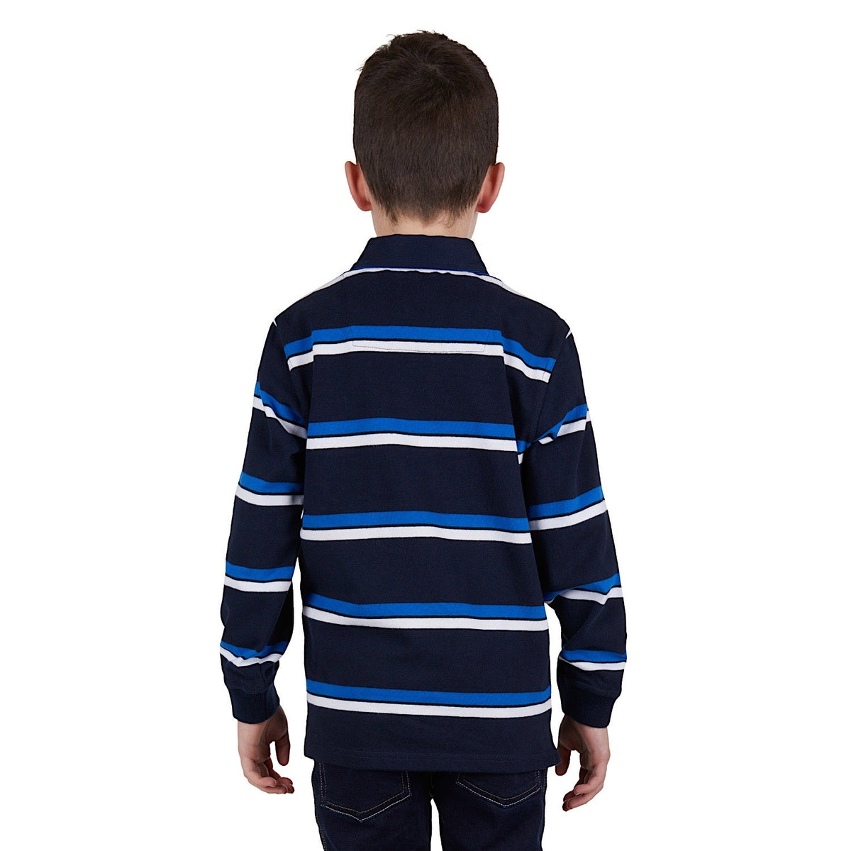 Thomas Cook Boys Pioneer Stripe Rugby Navy/Royal