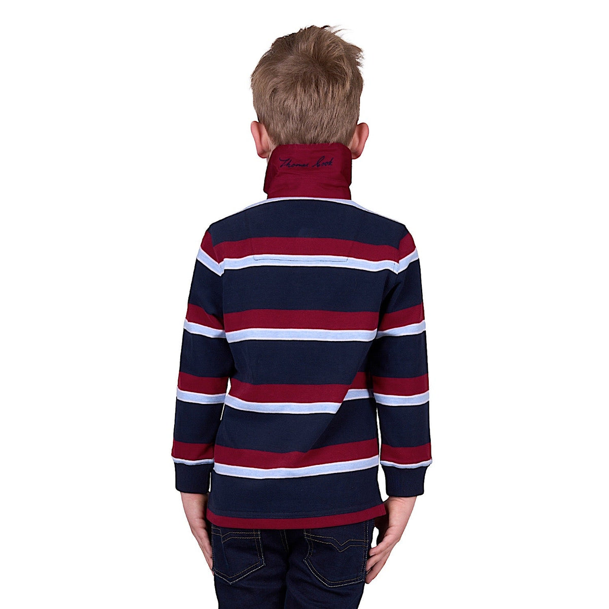 Thomas Cook Boy’s Rick Stripe Rugby - Navy/Red