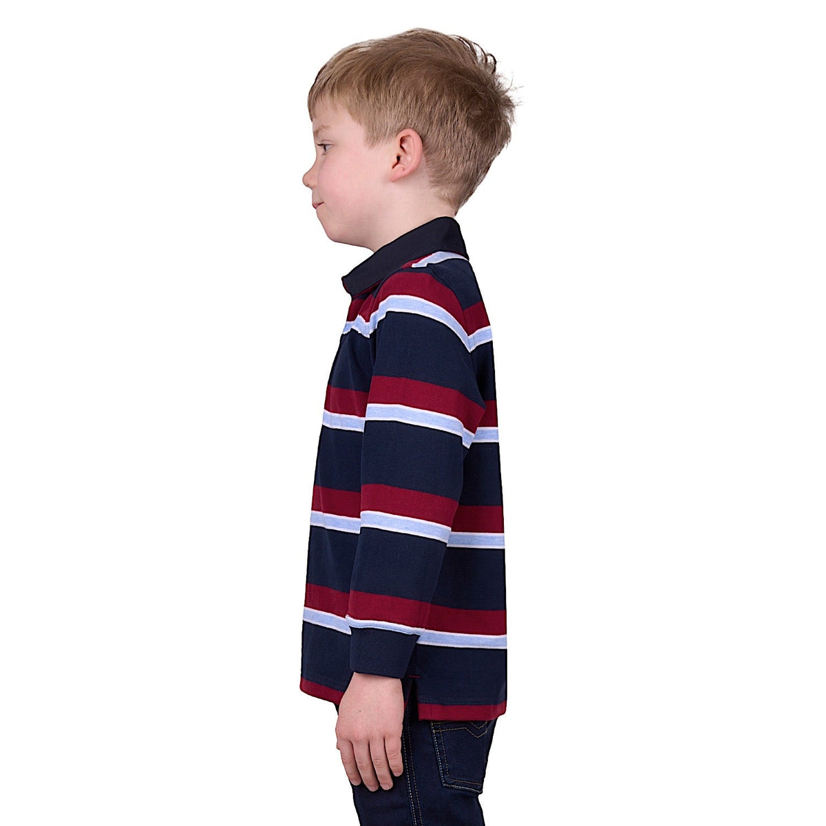 Thomas Cook Boy’s Rick Stripe Rugby - Navy/Red