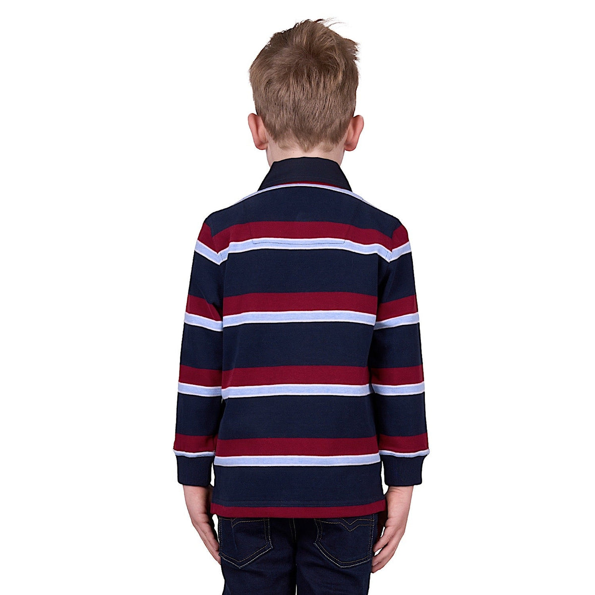 Thomas Cook Boy’s Rick Stripe Rugby - Navy/Red