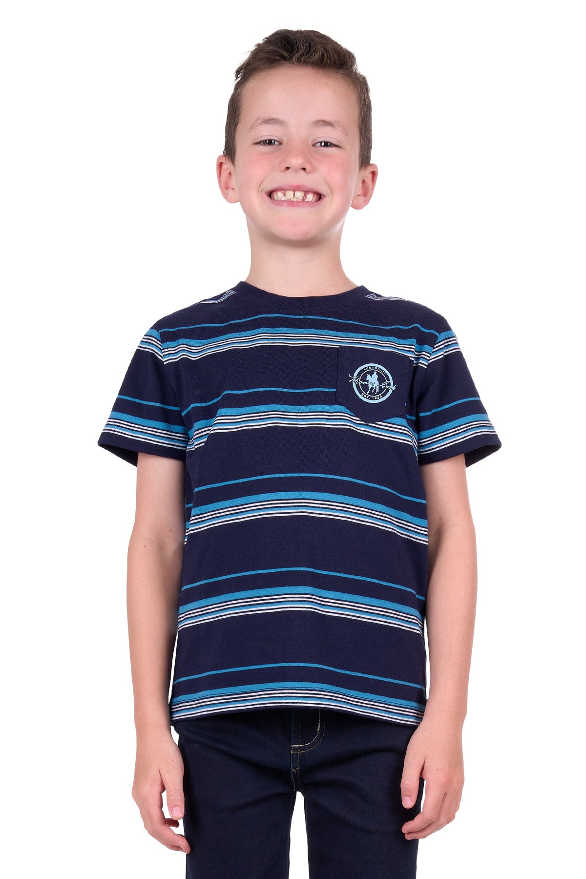 Thomas Cook Boy’s Shaun 1 Pocket Short Sleeve Tee Navy/Blue