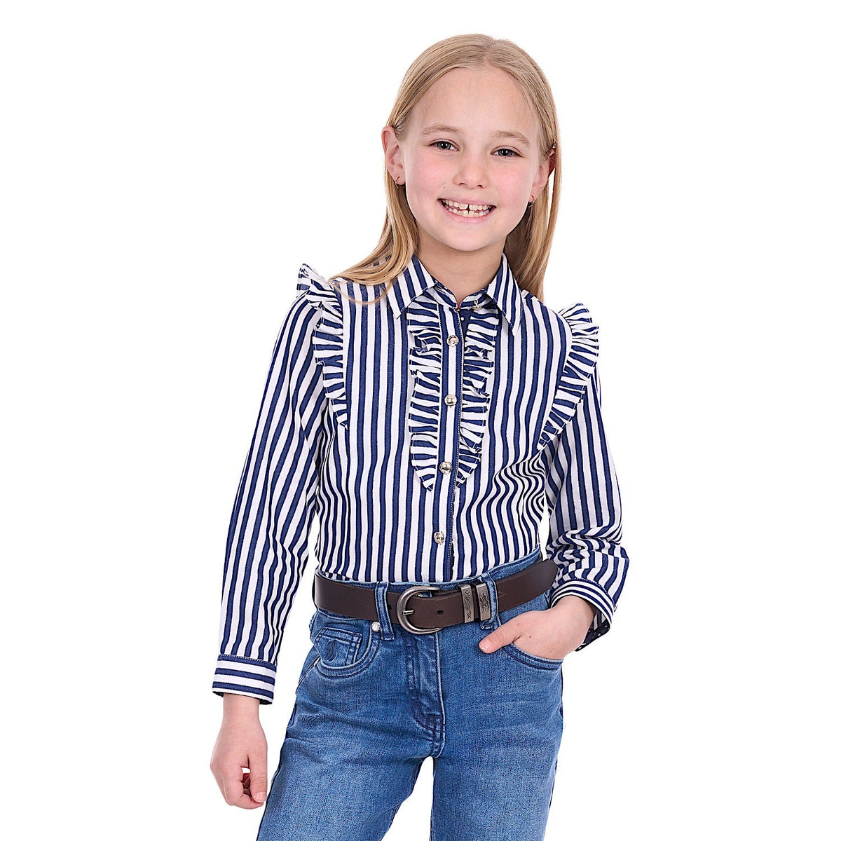 Thomas Cook Girl’s Celine Shirt - Navy / White