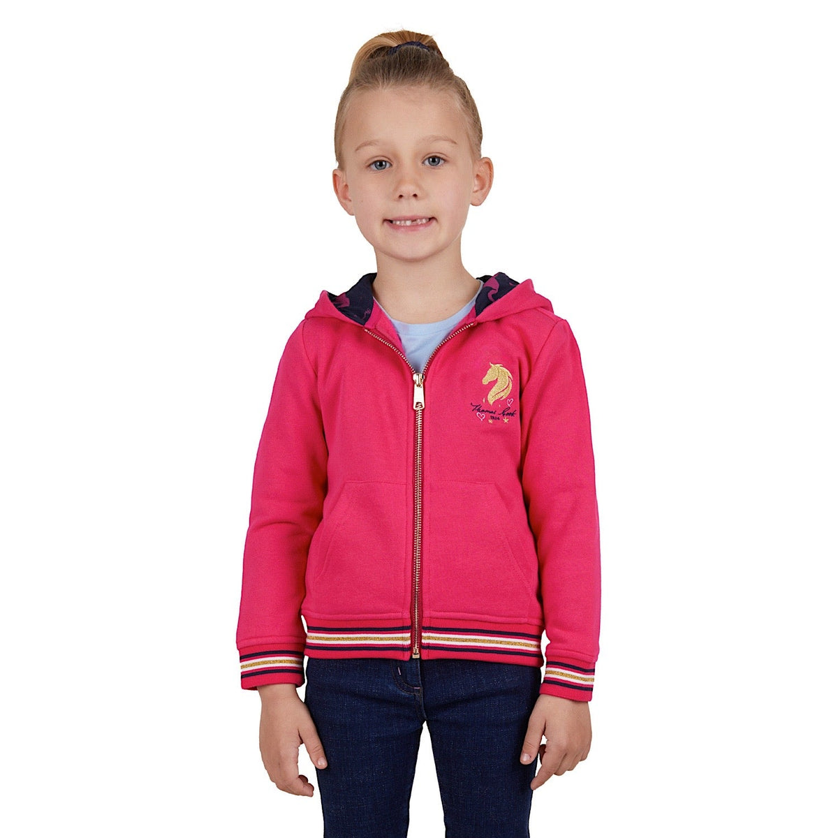 Thomas Cook Girls Chelsea Zip Up Hoodie Bright Rose