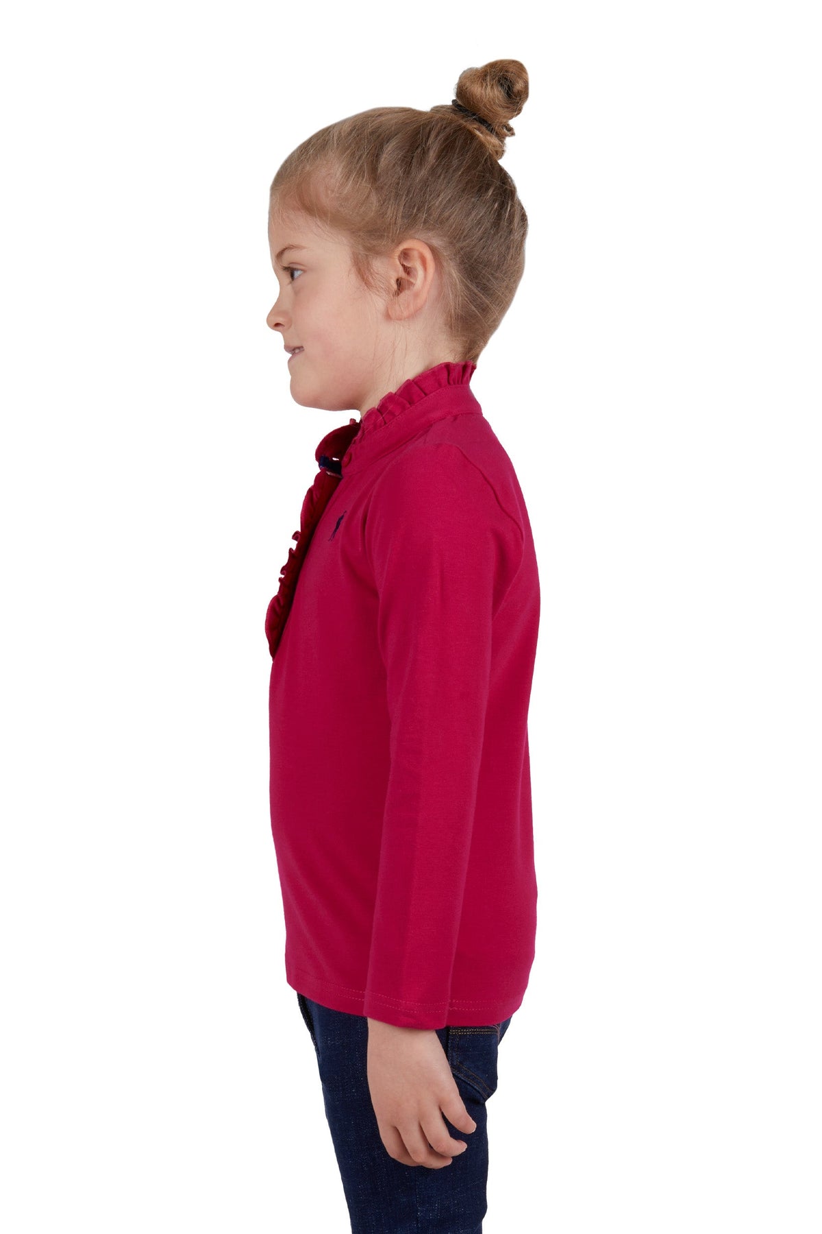 Thomas Cook Girls Frill Neck Long Sleeve Polo Granita