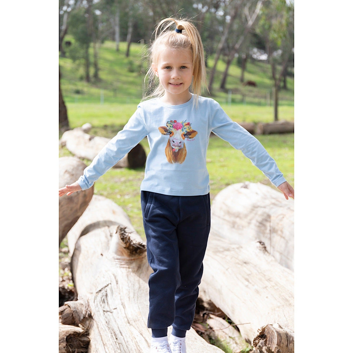 Thomas Cook Girls Kit Long Sleeve Tee Sky