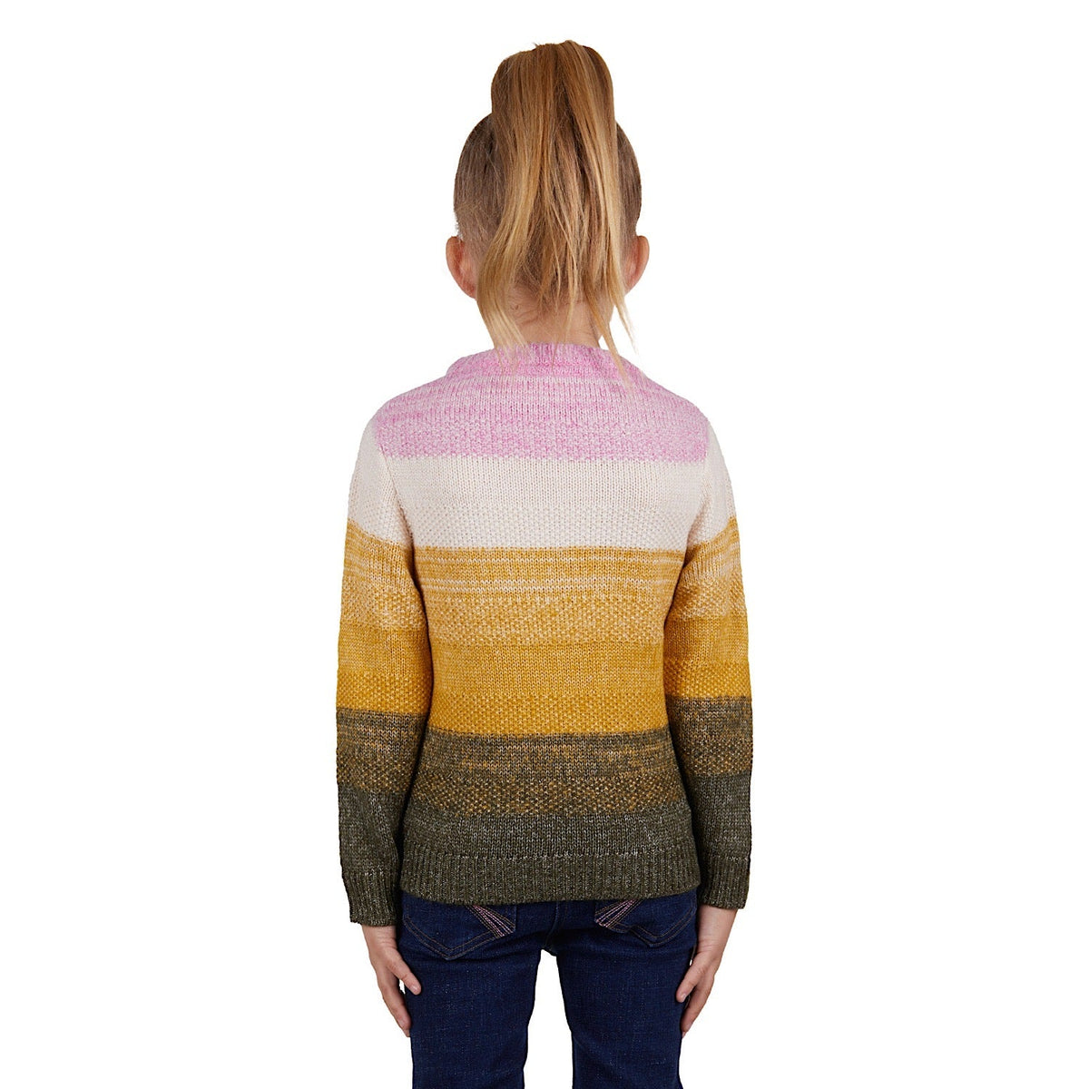 Thomas Cook Girls Michelle Stripe Knit Jumper Rose