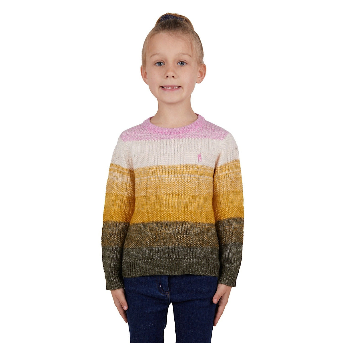Thomas Cook Girls Michelle Stripe Knit Jumper Rose