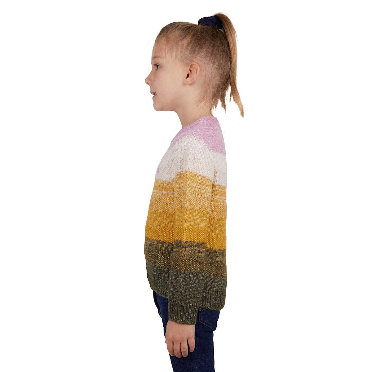 Thomas Cook Girls Michelle Stripe Knit Jumper Rose