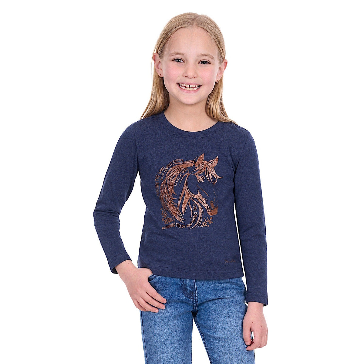 Thomas Cook Girl’s Sasha Long Sleeve Tee - Navy Marle