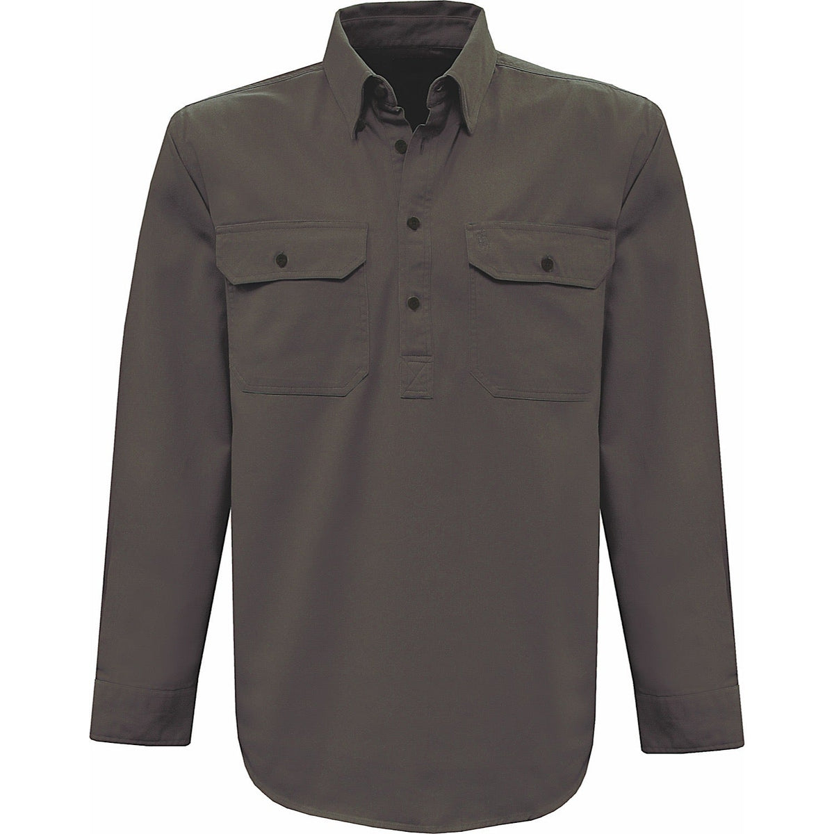 Thomas Cook Heavy Drill 1/2 Plkt L/S 2 Pocket Shirt Khaki