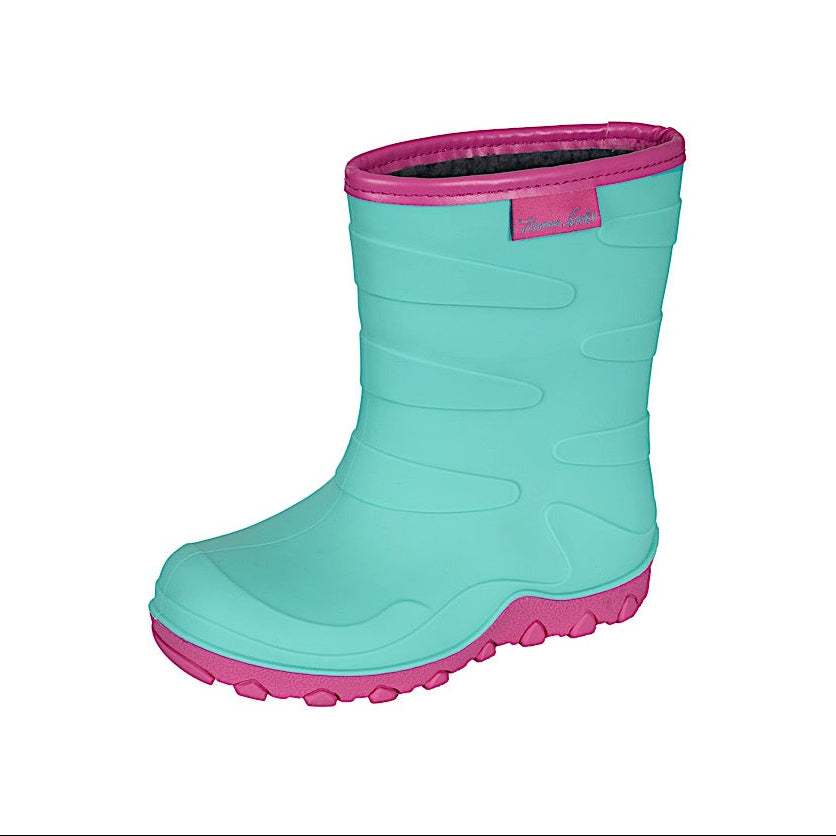 Thomas Cook Kid’s Norfolk Gumboot - Turquoise / Fuschia