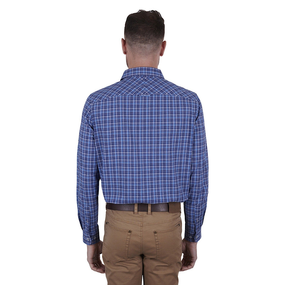 Thomas Cook Mens Angus Check Tailored L/S Shirt Navy/Blue