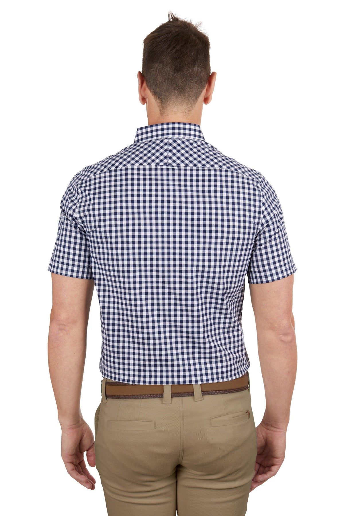 Thomas Cook Men’s Bart Tailored Short Sleeve Shirt Navy/White