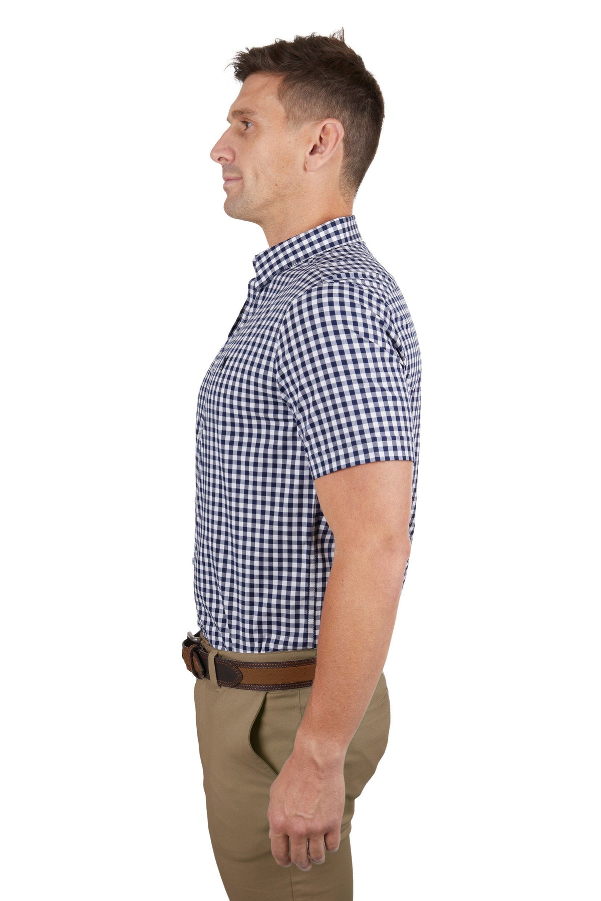 Thomas Cook Men’s Bart Tailored Short Sleeve Shirt Navy/White