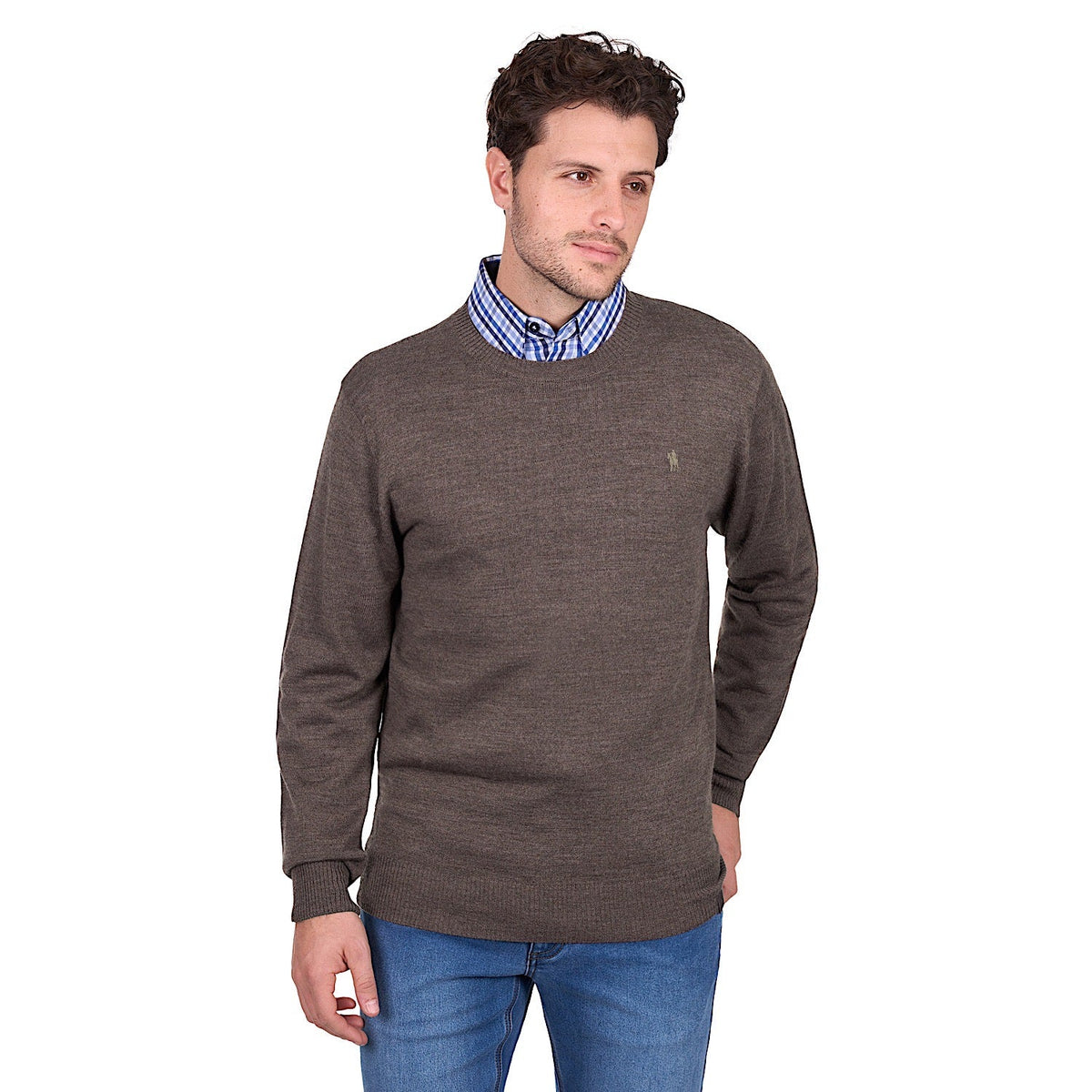 Thomas Cook Men’s Blair Crew Jumper - Tan Marle