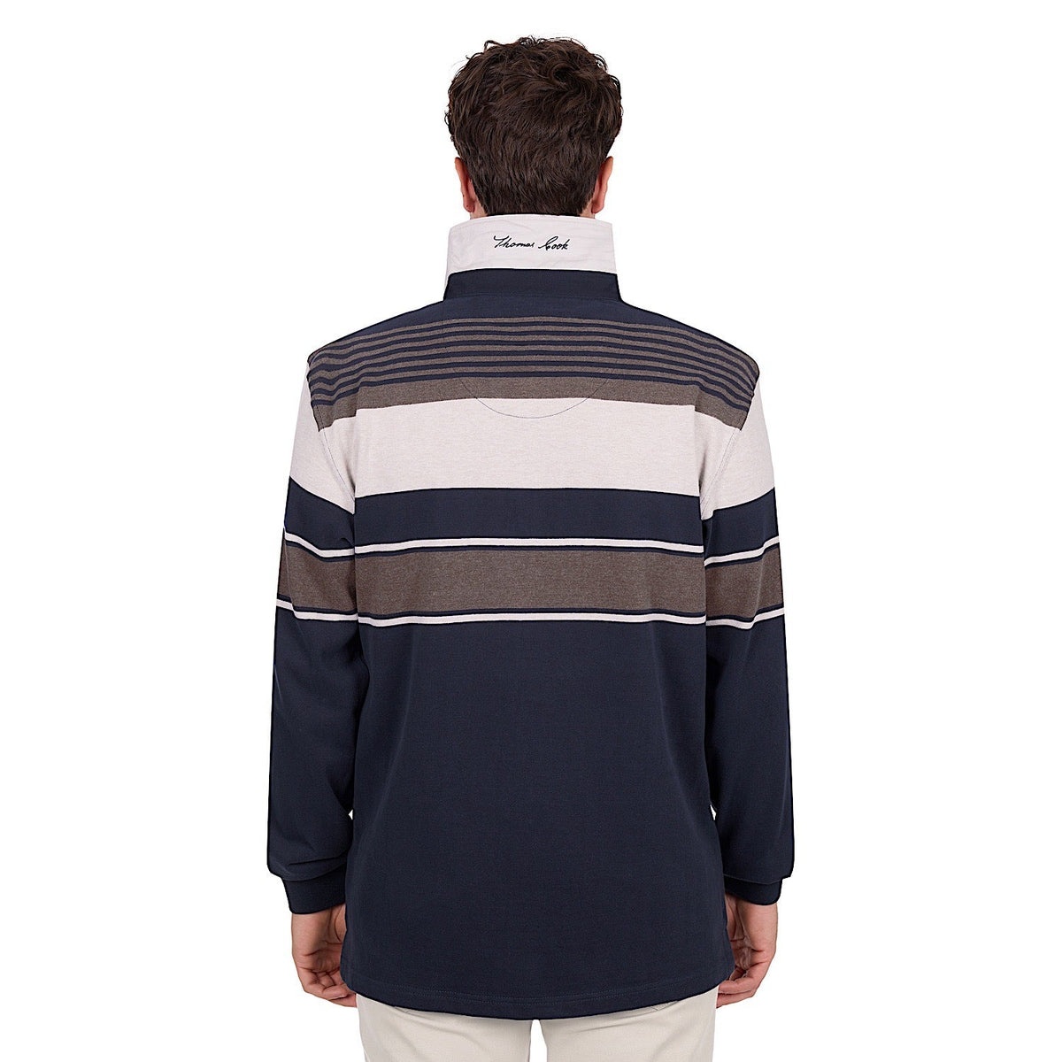 Thomas Cook Men’s Bryan Stripe Rugby - Navy / Dark Tan