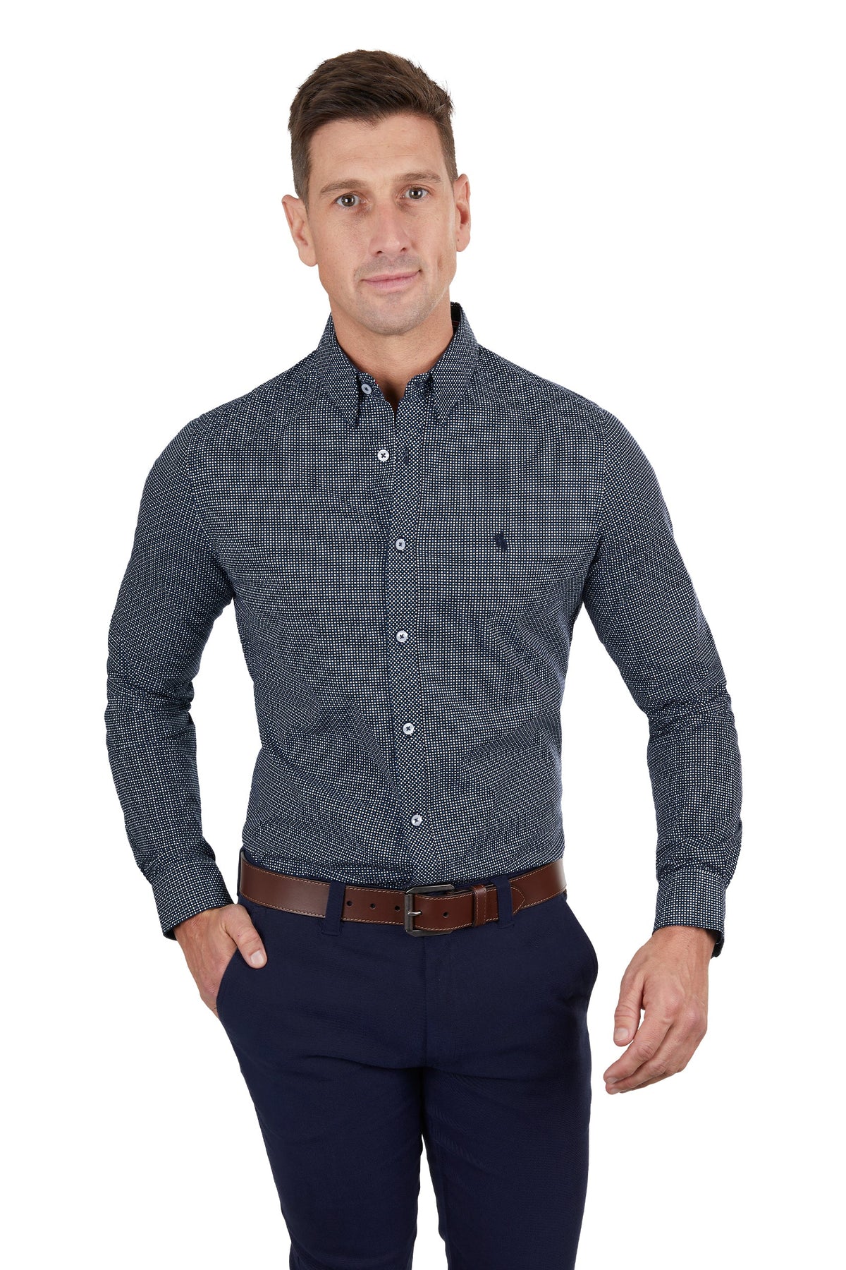 Thomas Cook Men’s Cade Tailored Shirt Navy/Blue