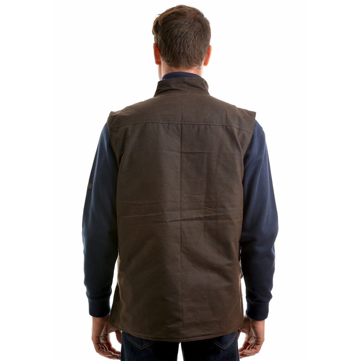 Thomas Cook Men’s High Country Professional Oilskin Vest - Rustic Mulch