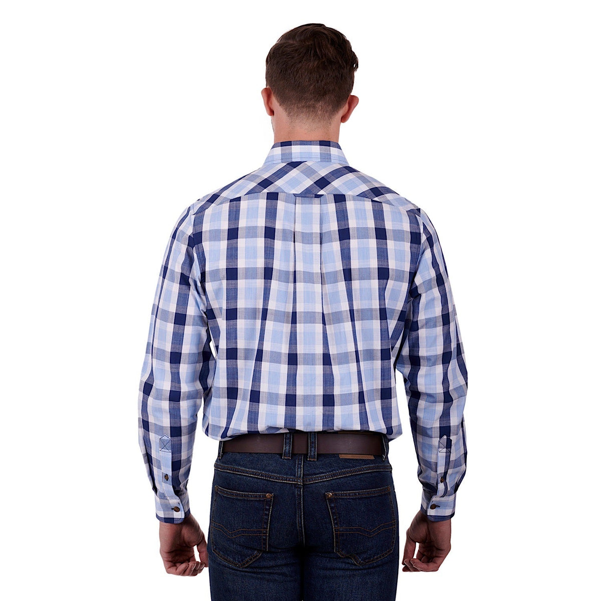 Thomas Cook Mens Horden L/S Shirt Blue/White