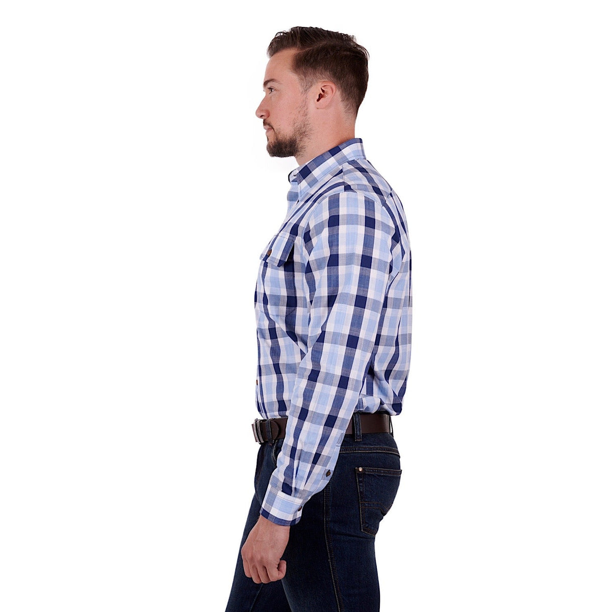 Thomas Cook Mens Horden L/S Shirt Blue/White