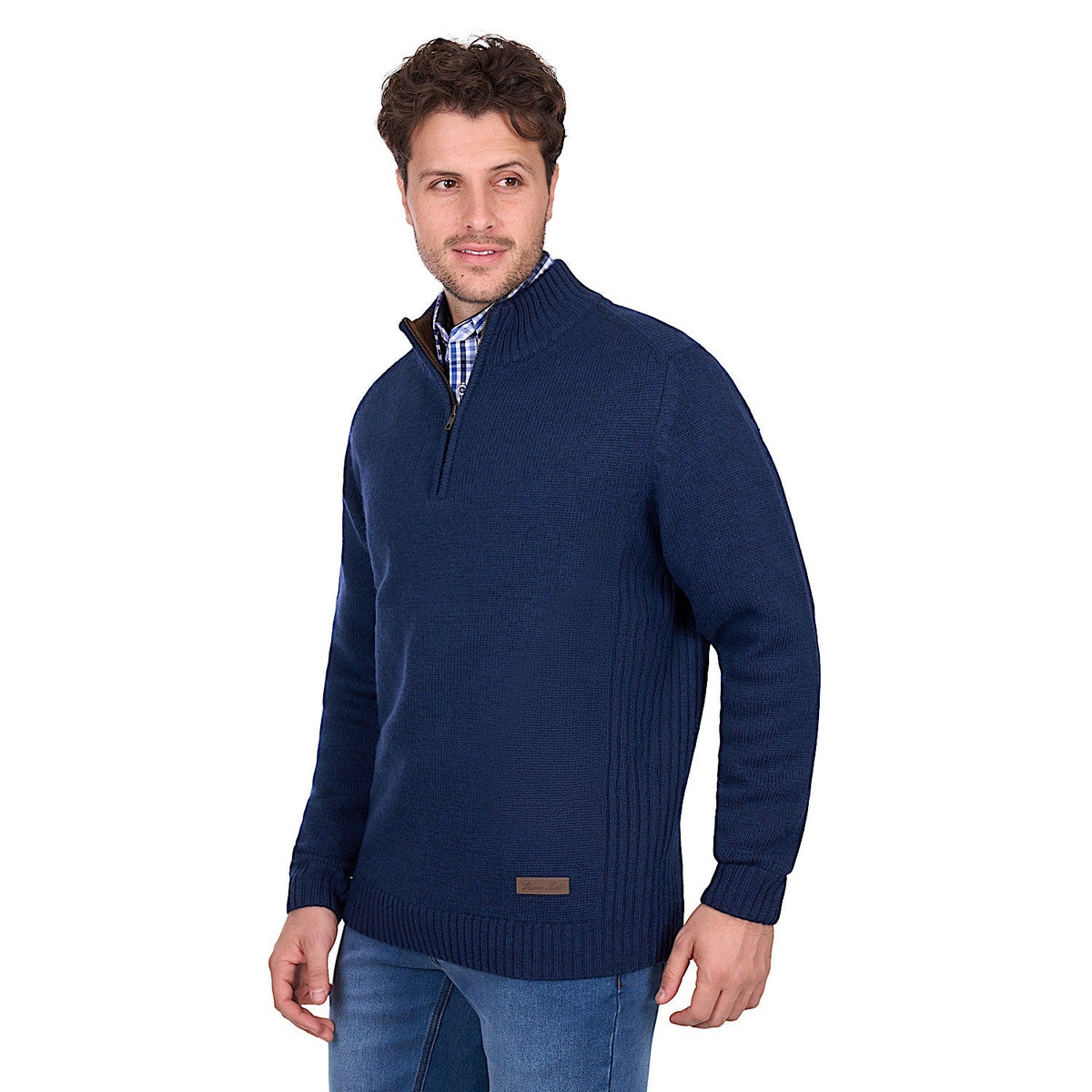 Thomas Cook Men’s Jesse 1/4 Zip Jumper - Blue Marle