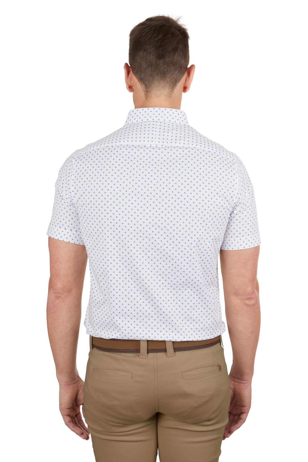 Thomas Cook Men’s Jude Tailored Short Sleeve Shirt White/Royal