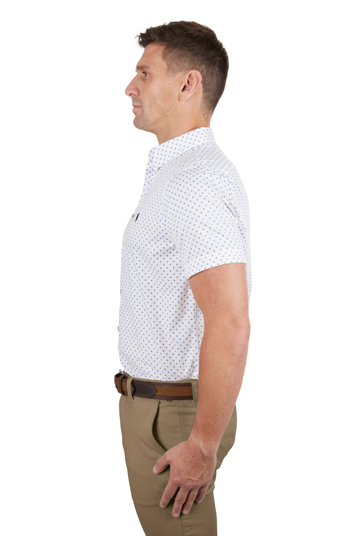 Thomas Cook Men’s Jude Tailored Short Sleeve Shirt White/Royal