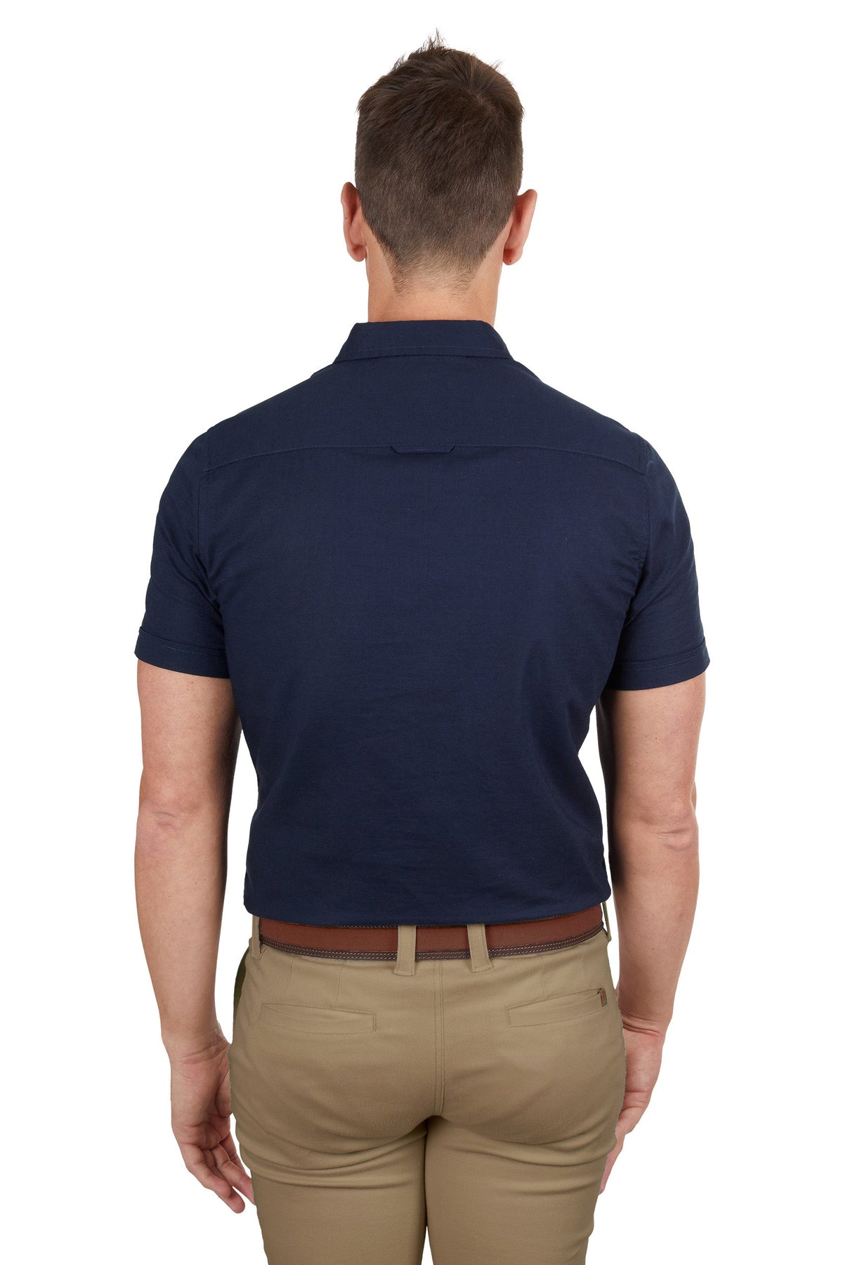 Thomas Cook Men’s Linen Tailored Short Sleeve Shirt Navy