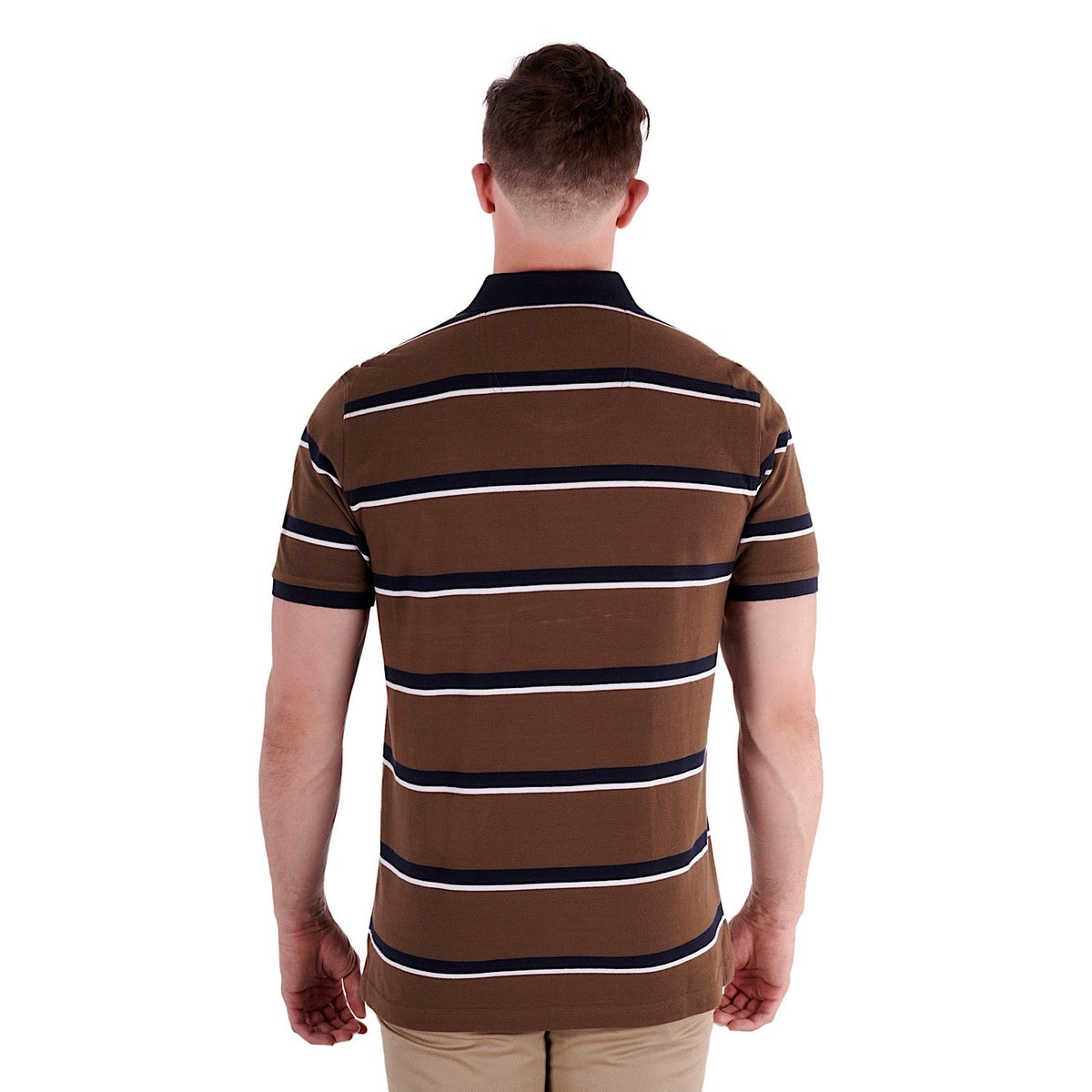 Thomas Cook Men’s Lucknow S/S Polo - Dark Tan/Navy