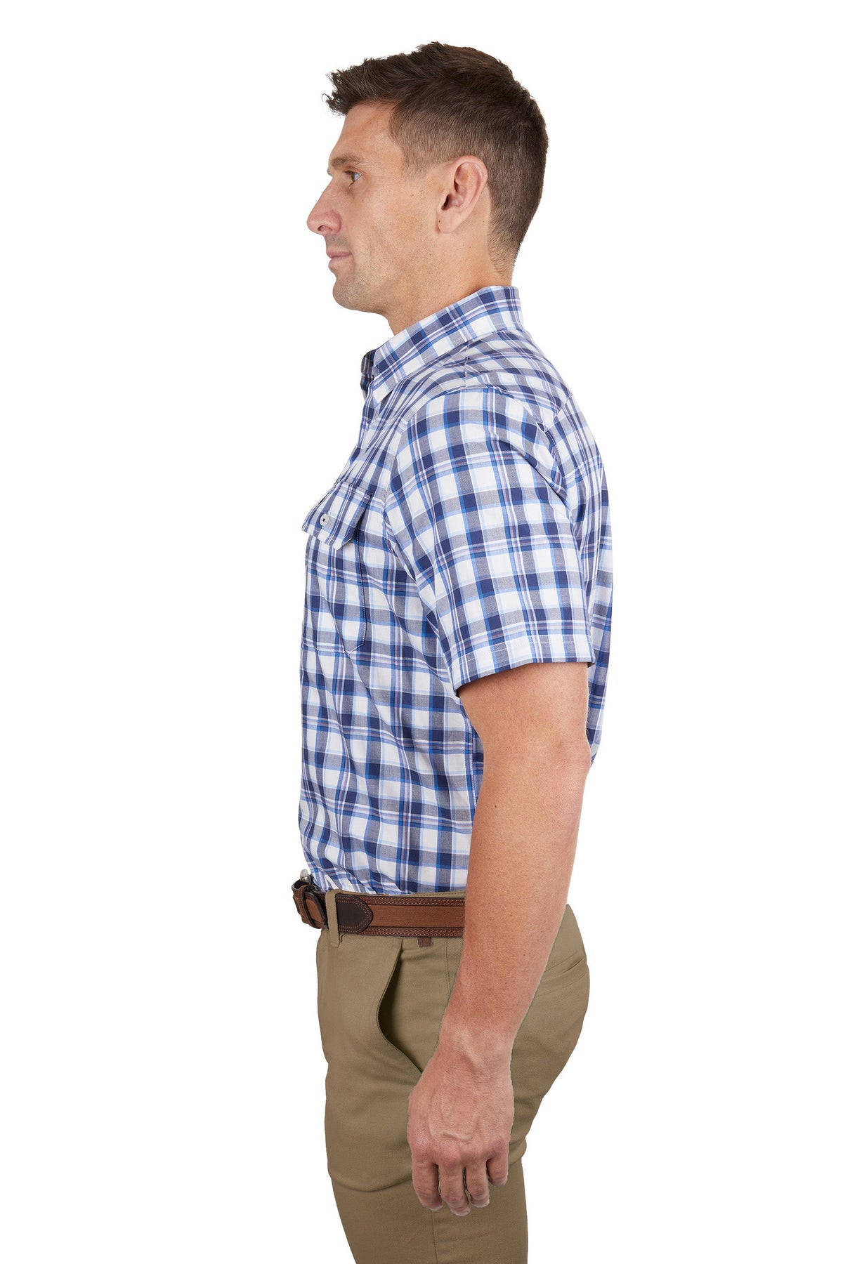 Thomas Cook Men’s Luke 2 Pocket Short Sleeve Shirt Navy/Blue