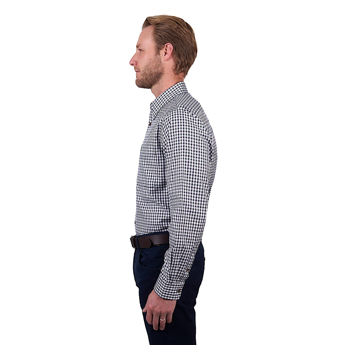Thomas Cook Men’s Lyle Check 1-Pocket Long Sleeve Shirt - Navy/Green