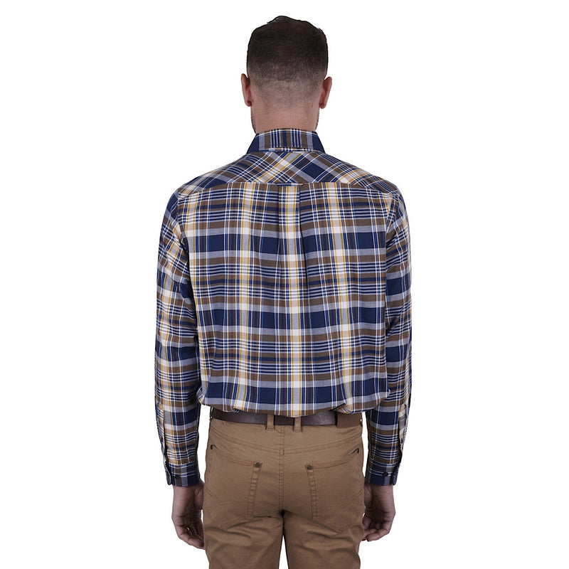 Thomas Cook Mens Marco Check 2-Pocket L/S Shirt Navy/Multi