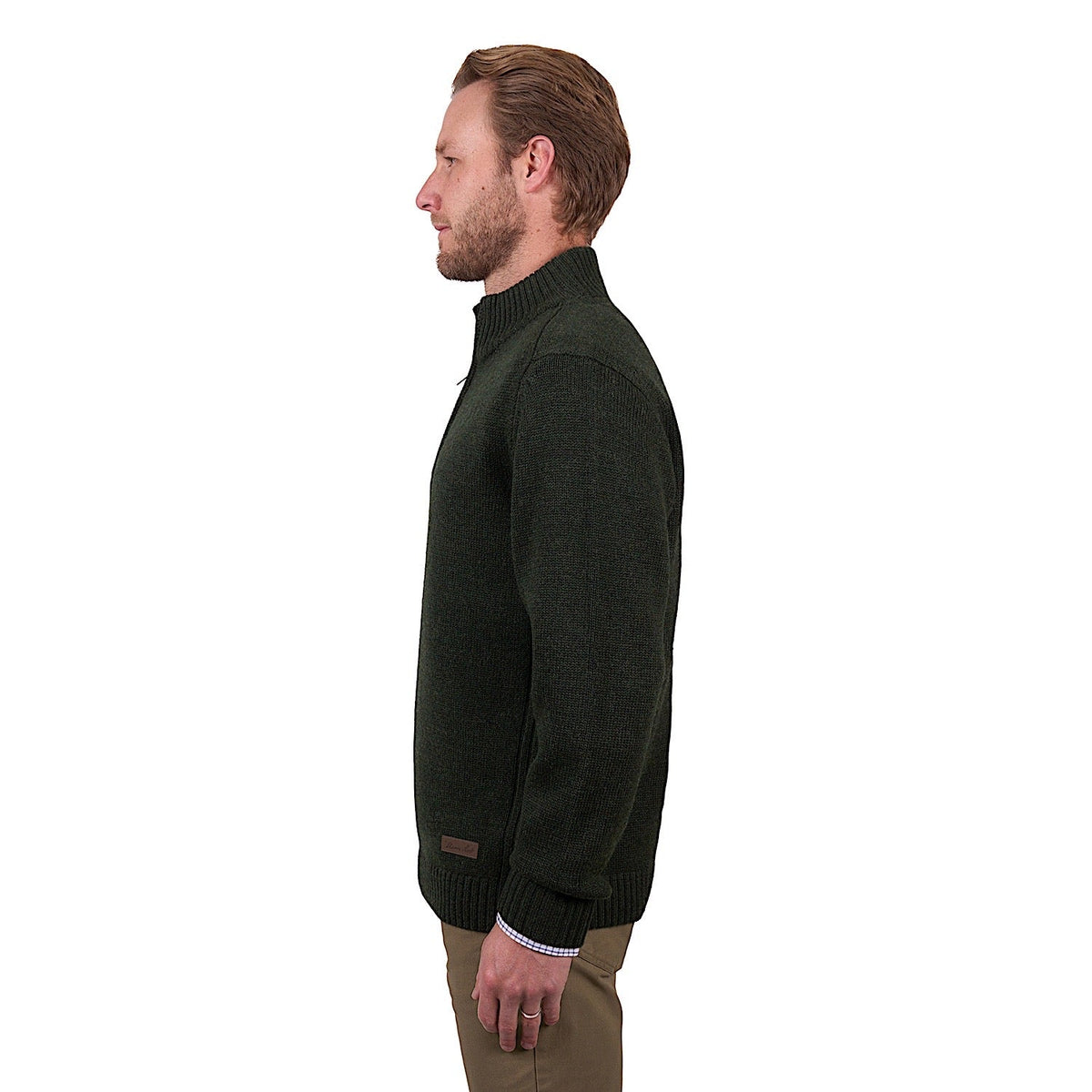 Thomas Cook Men’s Mason Merino 1/4 Zip Jumper - Olive Marle