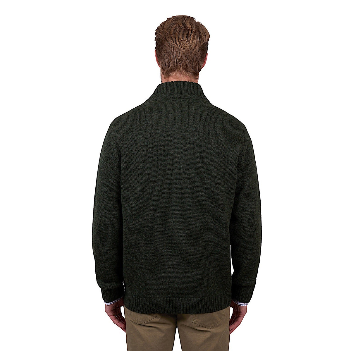 Thomas Cook Men’s Mason Merino 1/4 Zip Jumper - Olive Marle