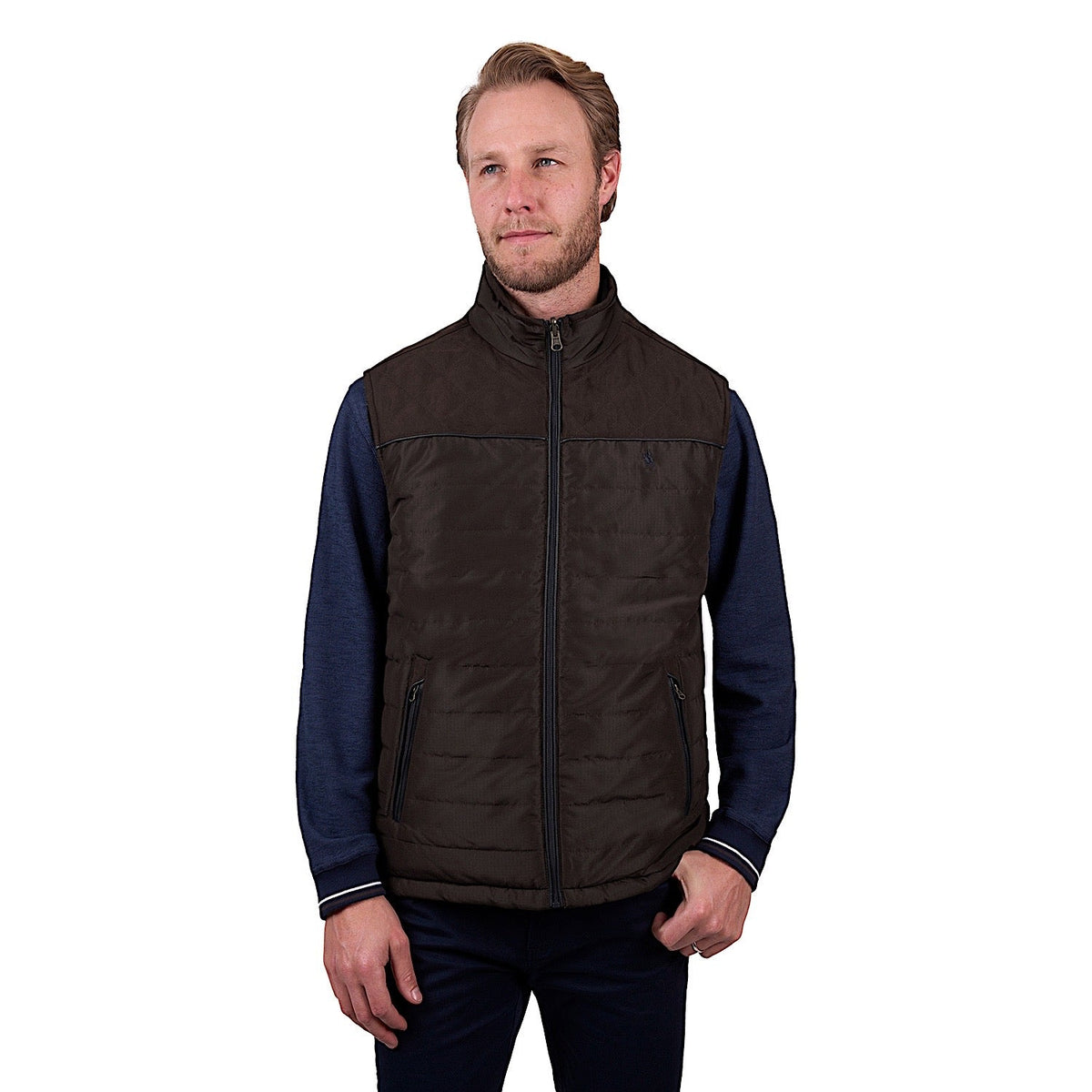 Thomas Cook Men’s Nathan Reversible Vest - Dark Brown/Navy