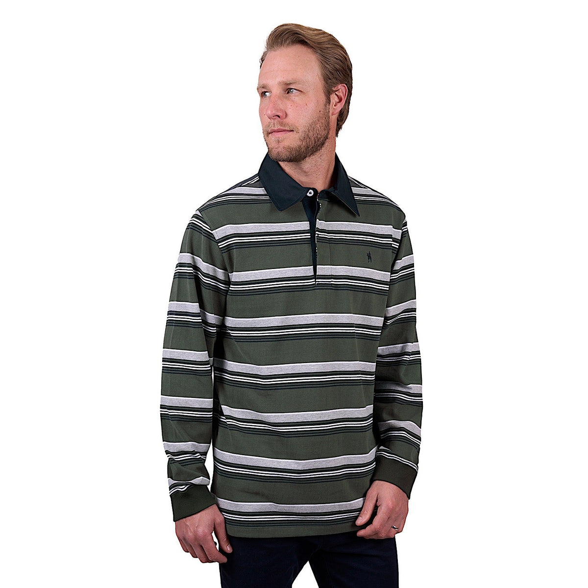 Thomas Cook Men’s Sam Stripe Rugby - Navy/Green