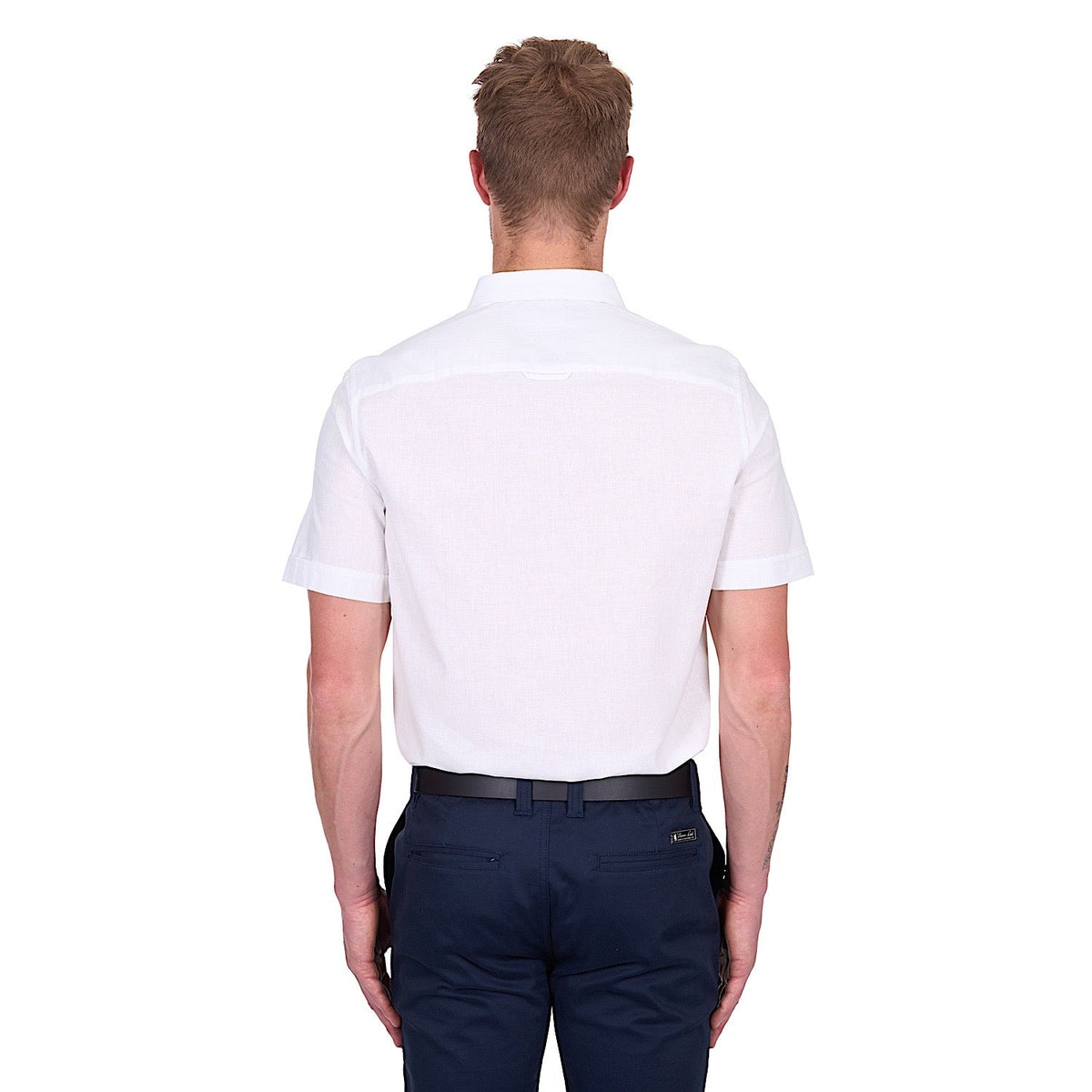 Thomas Cook Men’s TC Linen Short Sleeve Shirt - White