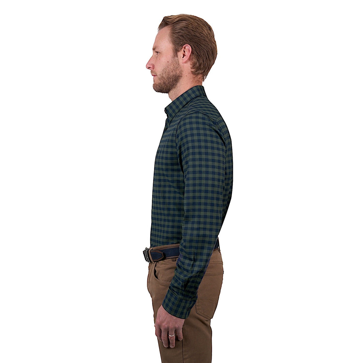 Thomas Cook Men’s Tim Check Tailored Long Sleeve Shirt - Navy/Green