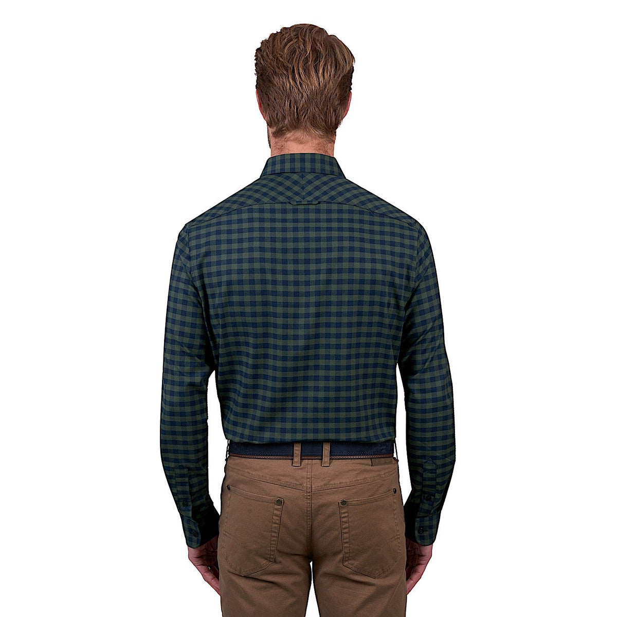 Thomas Cook Men’s Tim Check Tailored Long Sleeve Shirt - Navy/Green