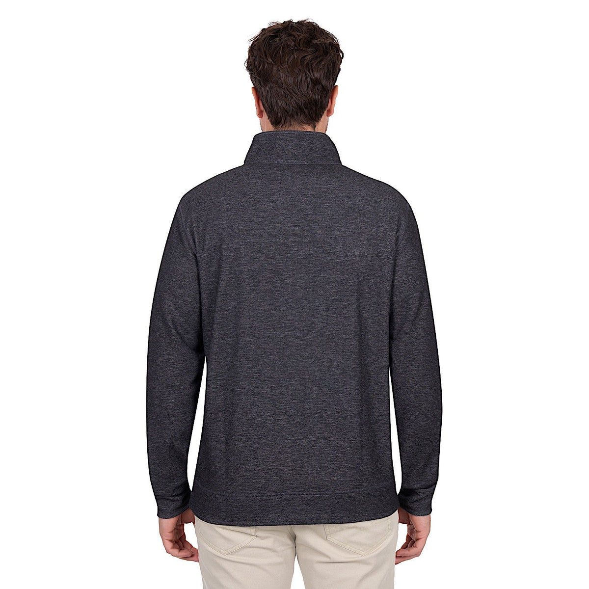 Thomas Cook Men’s Vic Reversible 1/4 Zip Jumper - Black / Oat Marle