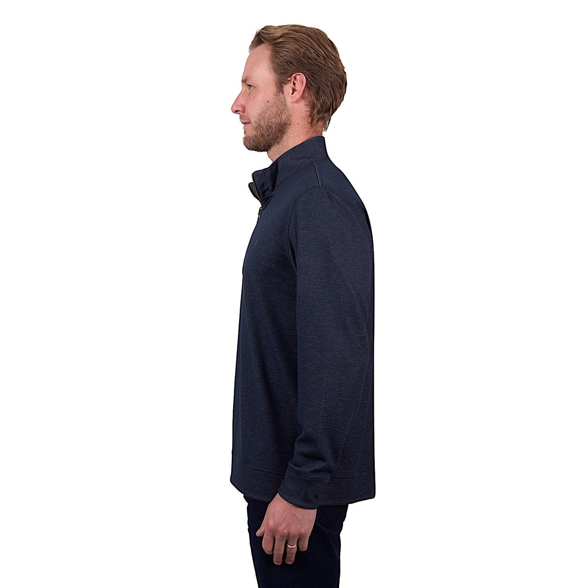 Thomas Cook Men’s Vic Reversible 1/4 Zip Jumper - Navy/Dark Tan