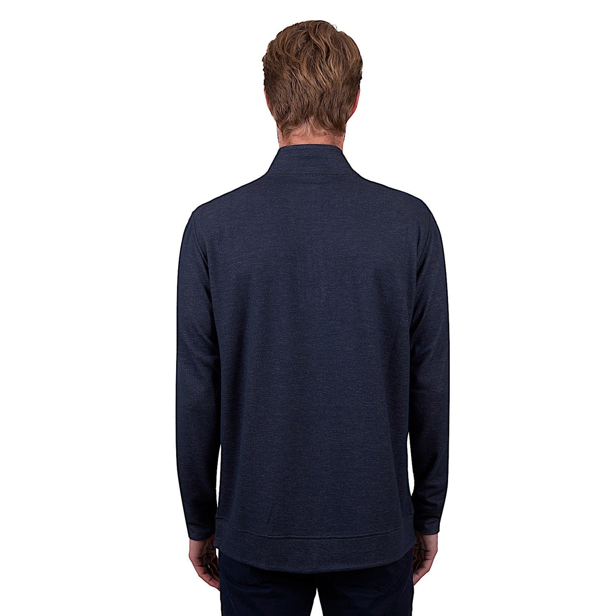 Thomas Cook Men’s Vic Reversible 1/4 Zip Jumper - Navy/Dark Tan