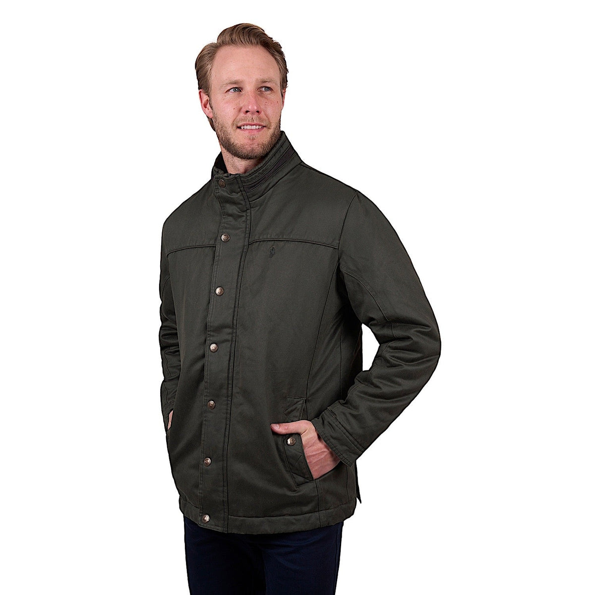 Thomas Cook Men’s Will Faux Oilskin Jacket - Olive